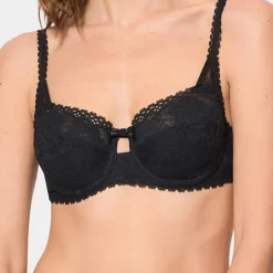Playtex Lingerie, Nuit|Soutien-gorge balconnet Flower Elegance noir