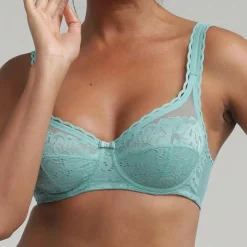 Playtex Lingerie, Nuit|Soutien-gorge Coeur Croisé Feminin Dentelle bleu turquoise