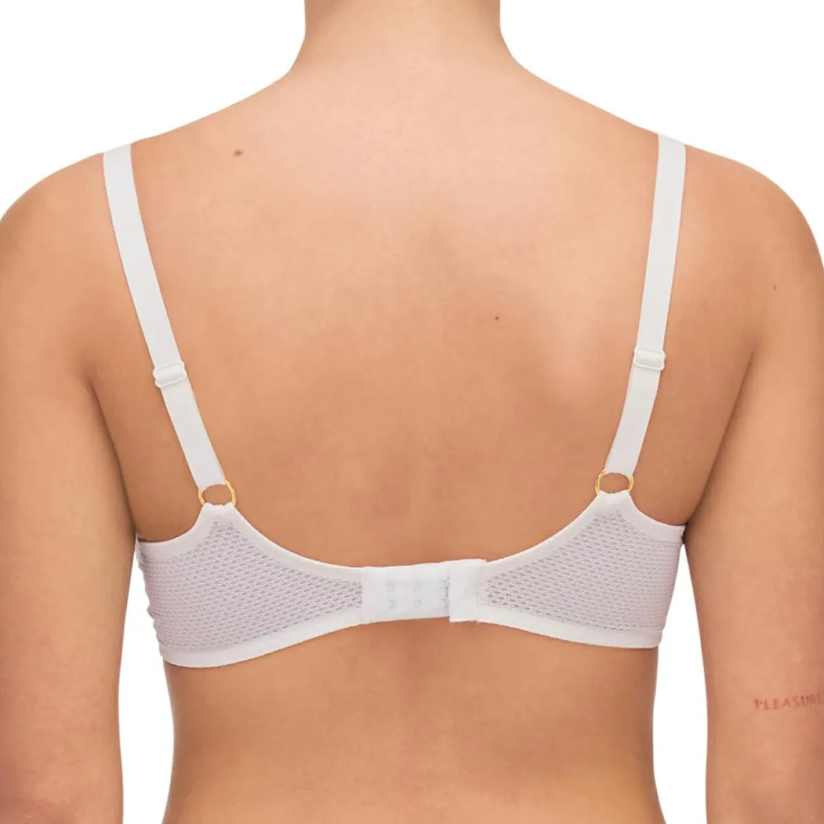 Chantelle Lingerie, Nuit|Soutien-gorge Coque Plongeant Fleurs ivoire/doré