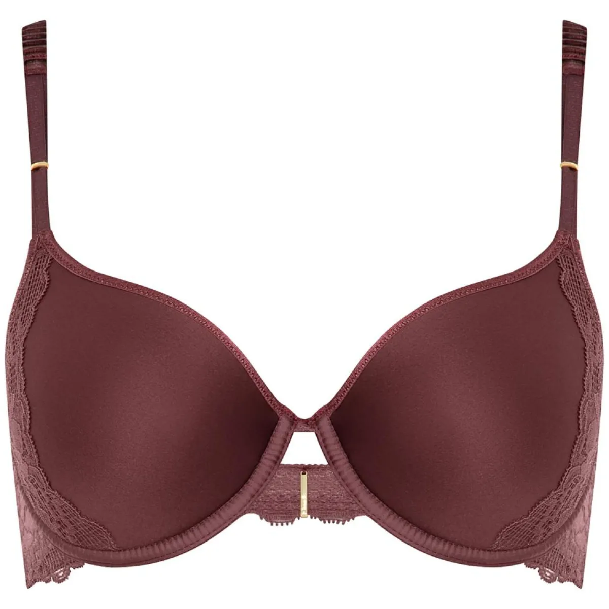 Chantelle Lingerie, Nuit|Soutien-gorge coques enveloppant memory Waltz marron cardinal