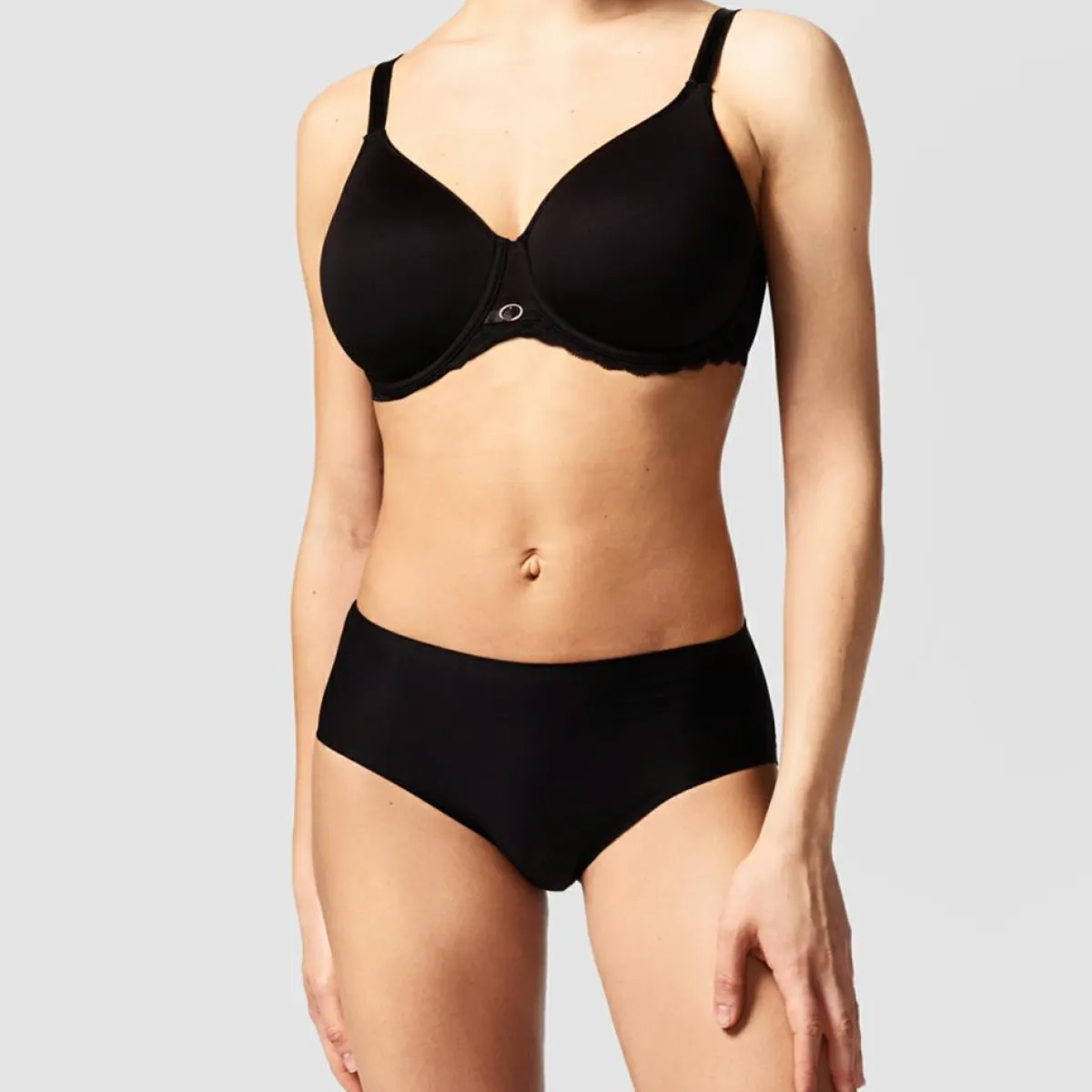 Chantelle Lingerie, Nuit|Soutien-gorge coques enveloppant spacer Parisian noir