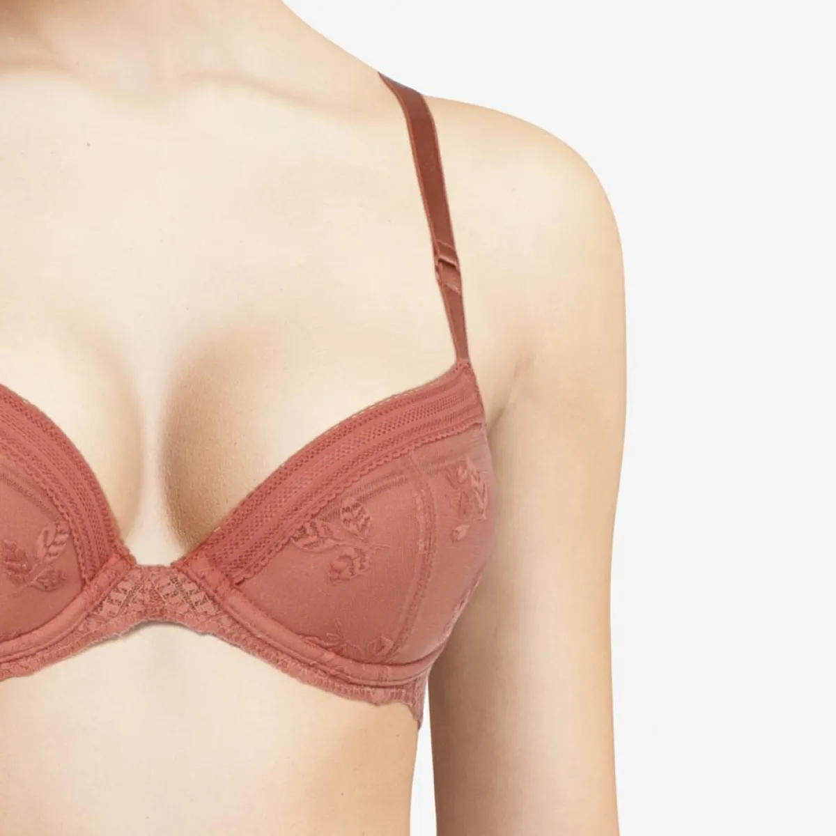 Chantelle Lingerie, Nuit|Soutien-gorge coques push-up avec mousse Réaumur rose canyon
