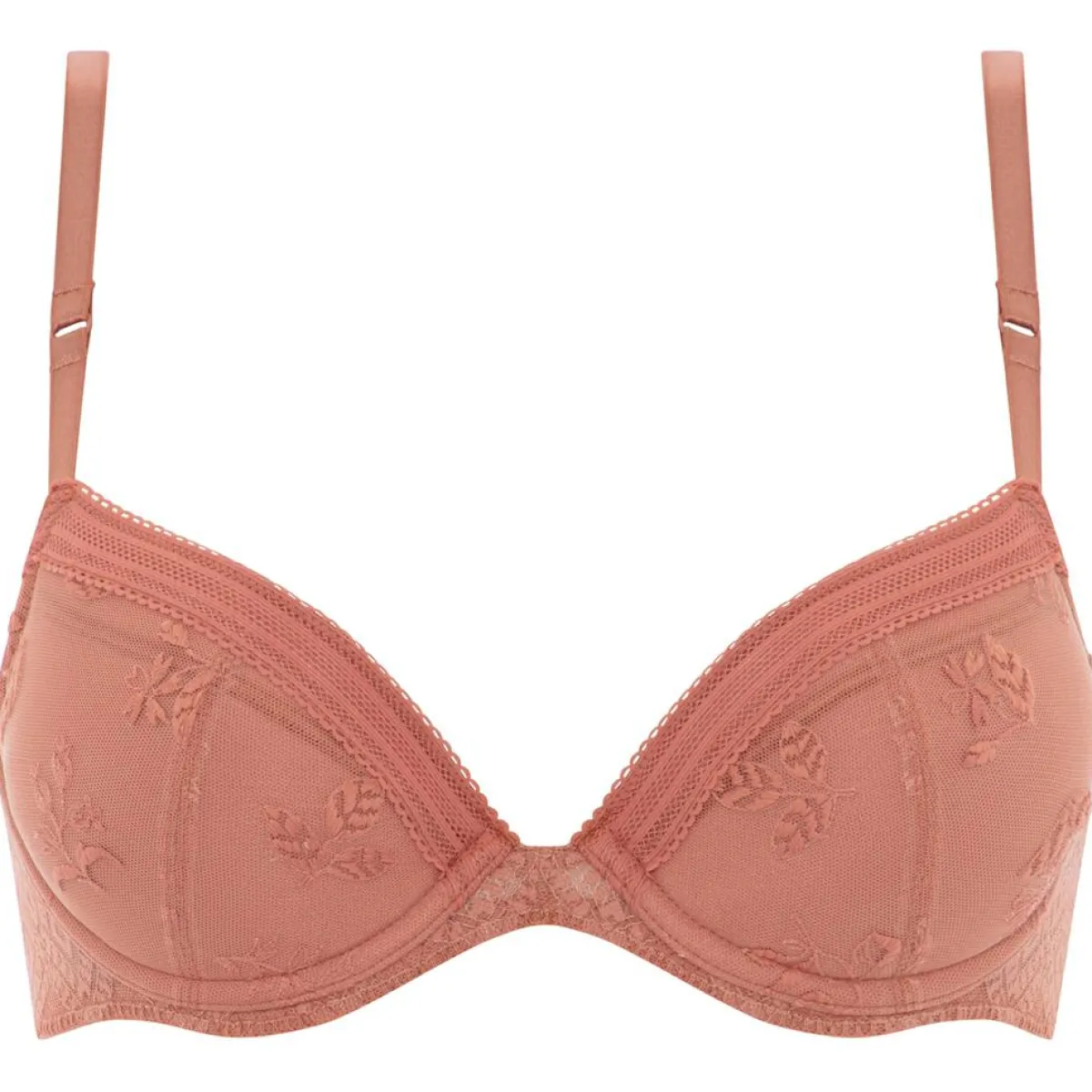 Chantelle Lingerie, Nuit|Soutien-gorge coques push-up avec mousse Réaumur rose canyon