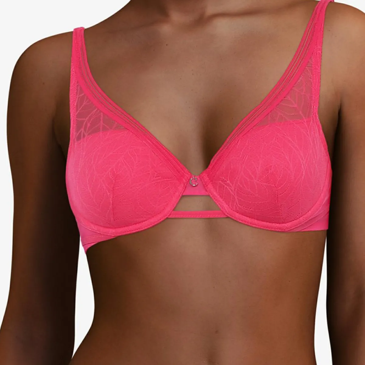 Chantelle Lingerie, Nuit|Soutien-gorge coques spacer Marceau rose lipstick