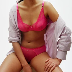 Chantelle Lingerie, Nuit|Soutien-gorge coques spacer Marceau rose lipstick