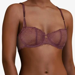 Chantelle Lingerie, Nuit|Soutien-gorge corbeille balconnet Waltz marron cardinal