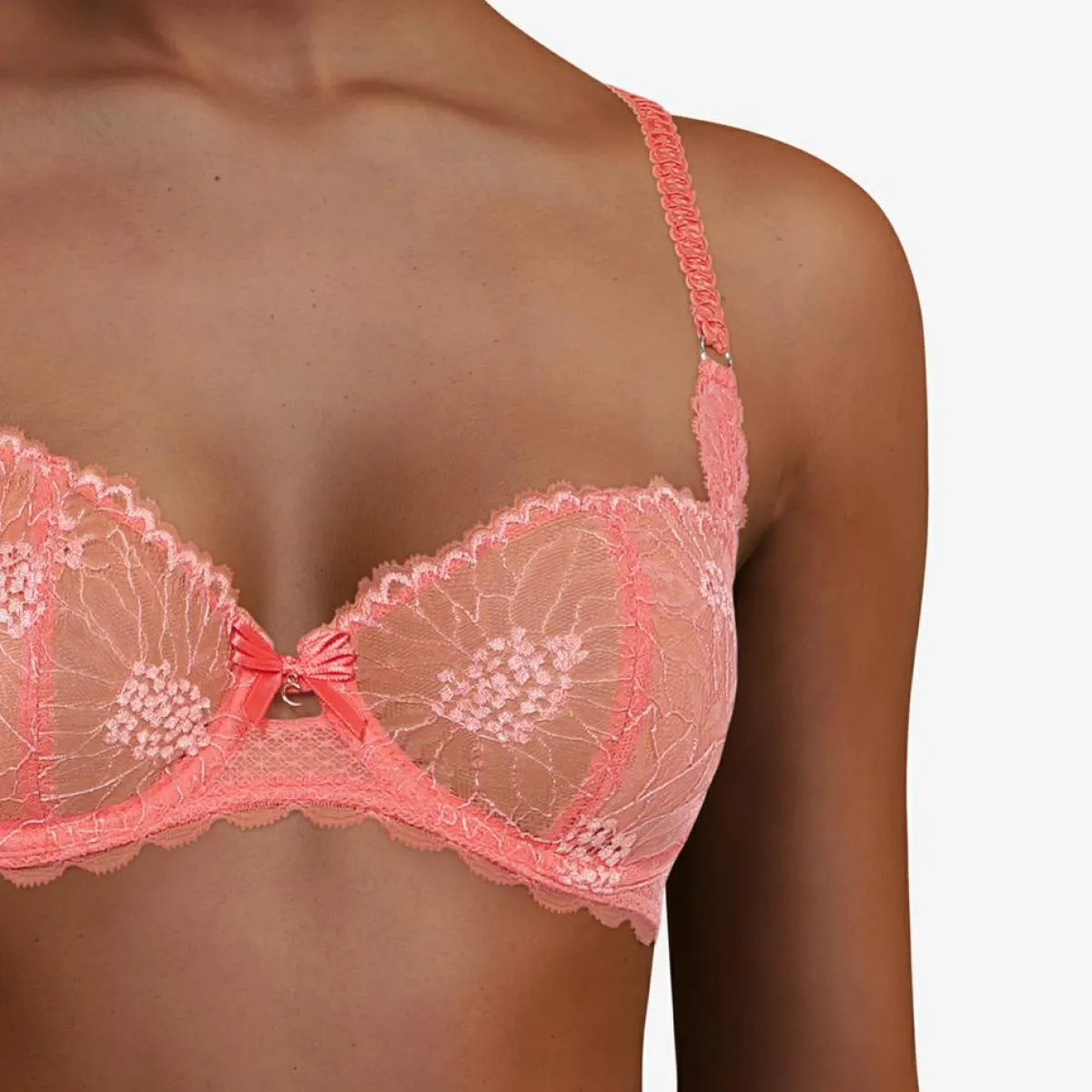 Chantelle Lingerie, Nuit|Soutien-gorge corbeille Opéra rose goyave