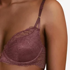 Chantelle Lingerie, Nuit|Soutien-gorge enveloppant Waltz marron cardinal