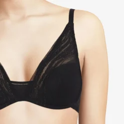 Chantelle Lingerie, Nuit|Soutien-gorge plongeant Likeness noir/doré