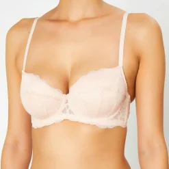 Huit Lingerie, Nuit|Soutien-gorge Push-Up en Soie mélangée Portofino rose