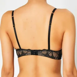 Huit Lingerie, Nuit|Soutien-gorge Push-Up en Soie mélangée Dinner at 8 noir