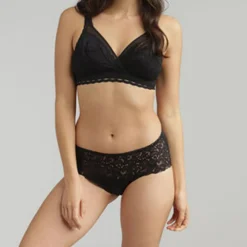 Playtex Lingerie, Nuit|Soutien-gorge sans armatures Coeur Croisé Féminin noir