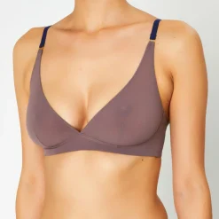 Huit Lingerie, Nuit|Soutien-gorge sans armatures en Soie mélangée Skin 02 violet