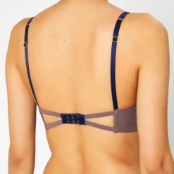 Huit Lingerie, Nuit|Soutien-gorge sans armatures en Soie mélangée Skin 02 violet