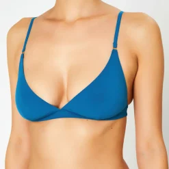 Huit Lingerie, Nuit|Soutien-gorge sans armatures en Soie mélangée Skin 01 teal