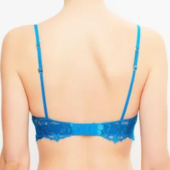 La Perla Lingerie, Nuit|Soutien-gorge triangle coques Desert Rose bleu canard