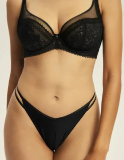 Esotiq Lingerie, Nuit|String K Nickita 6 Noir/Gris