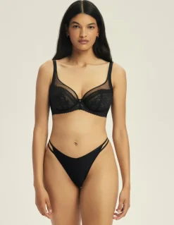 Esotiq Lingerie, Nuit|String K Nickita 6 Noir/Gris