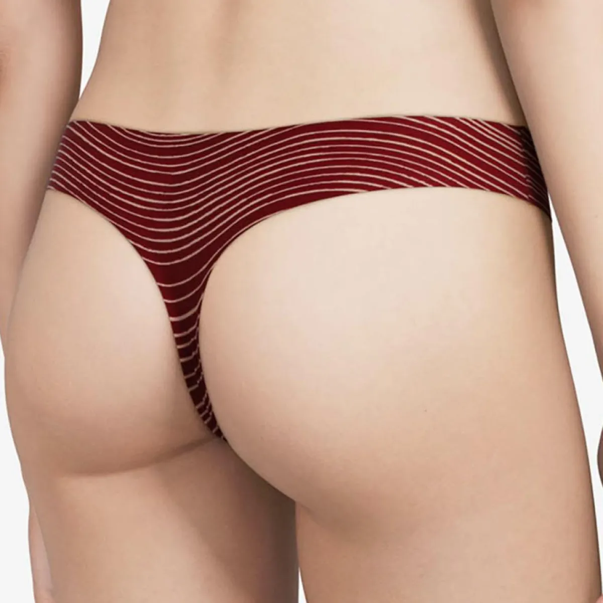 Chantelle Lingerie, Nuit|String Softstretch imprimé ondes framboise