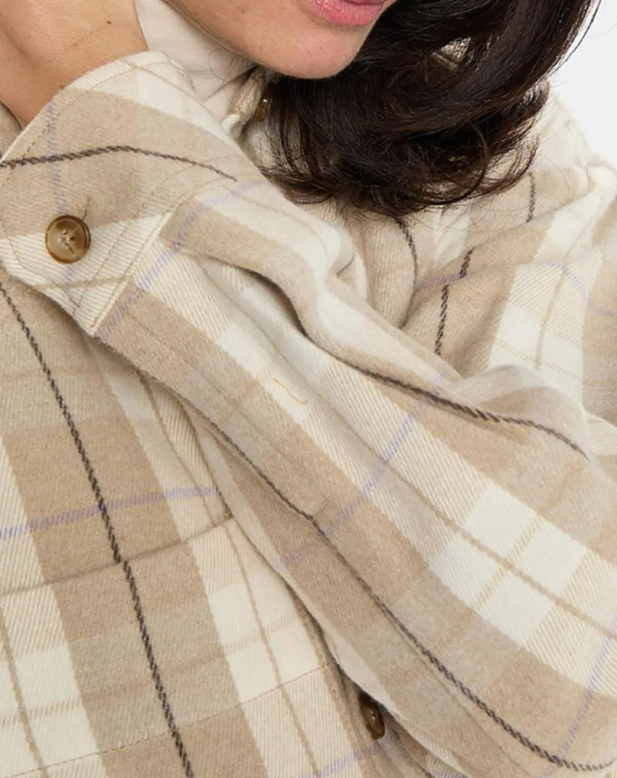 Marc O'Polo Chemises|Surchemise à carreaux beige