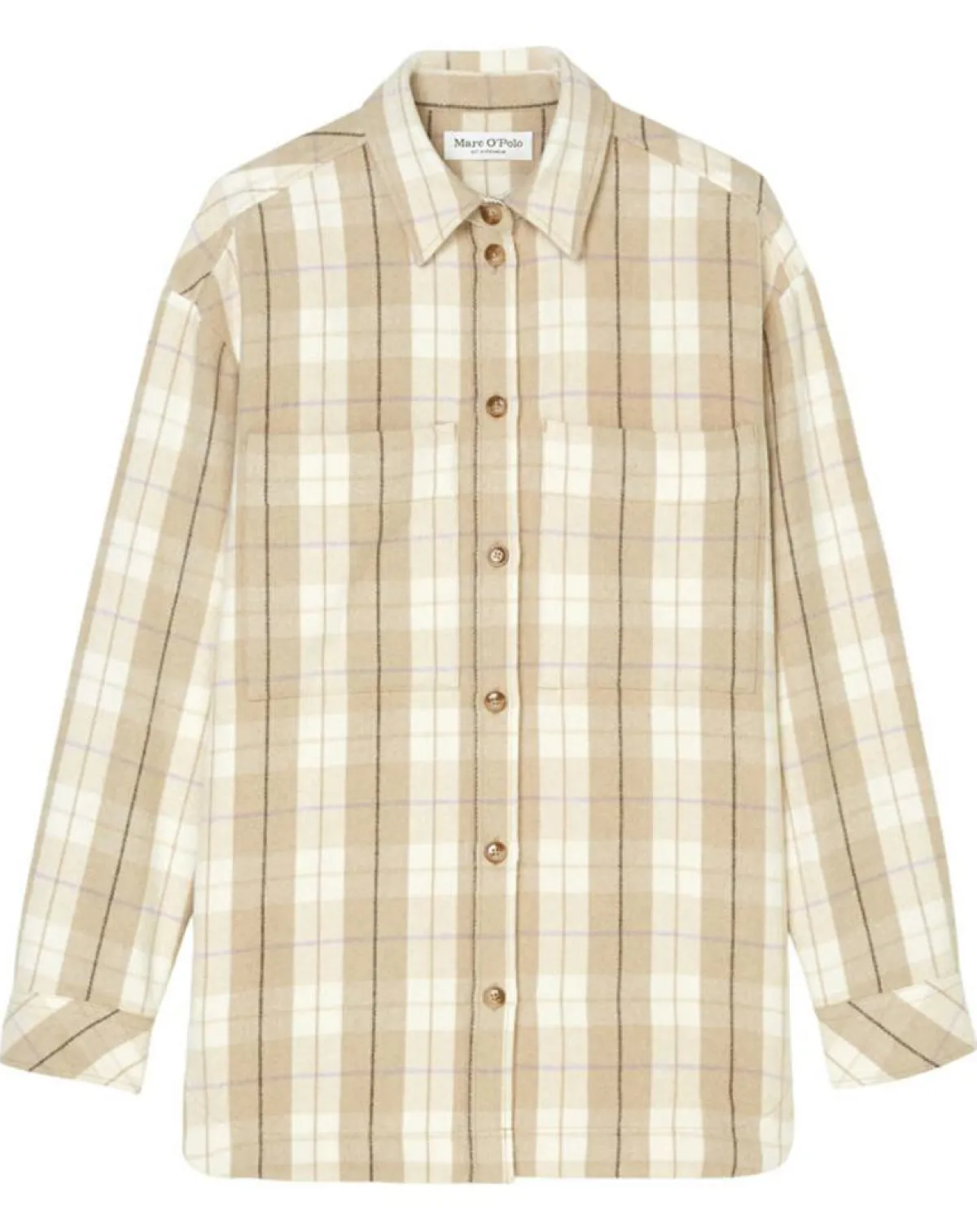 Marc O'Polo Chemises|Surchemise à carreaux beige