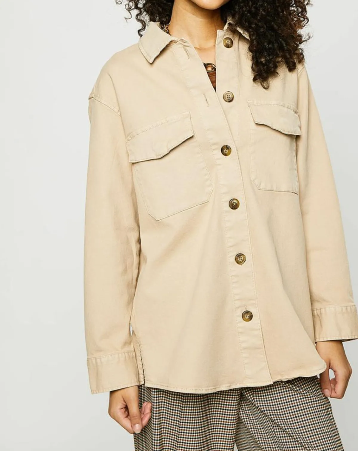 Esprit Vestes, Blousons|Surchemise en Coton bio collection EDC by écrue