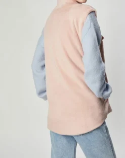 Lou Andrea Chemises|Surchemise en Fausse Fourrure Lily rose poudre