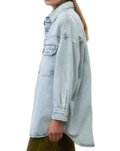 Marc O'Polo Chemises|Surchemise en jean poches bleu clair