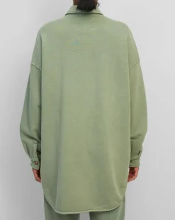 Marc O'Polo Chemises|Surchemise en Jersey Coton Bio Oversized vert clair