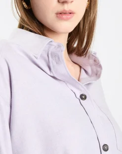 Marc O'Polo Chemises|Surchemise en Laine mélangée violet clair