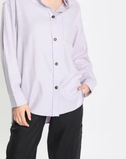 Marc O'Polo Chemises|Surchemise en Laine mélangée violet clair