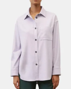 Marc O'Polo Chemises|Surchemise en Laine mélangée violet clair