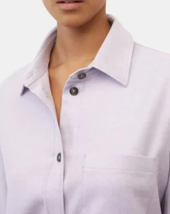 Marc O'Polo Chemises|Surchemise en Laine mélangée violet clair