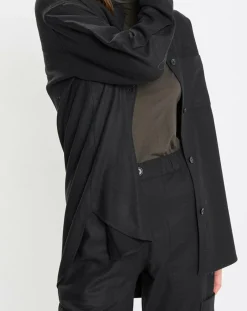 Marc O'Polo Chemises|Surchemise en Laine mélangée noire