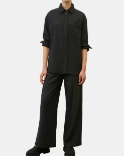 Marc O'Polo Chemises|Surchemise en Laine mélangée noire