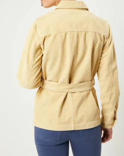 Caroll Vestes, Blousons|Surchemise en Velours côtelé Kala citron