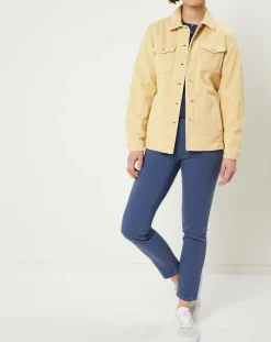 Caroll Vestes, Blousons|Surchemise en Velours côtelé Kala citron