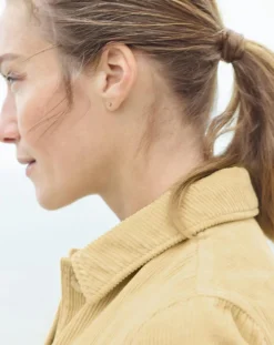 Caroll Vestes, Blousons|Surchemise en Velours côtelé Kala citron