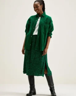 Bellerose Chemises|Surchemise en Velours côtelée Guru chlorophile