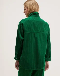 Bellerose Chemises|Surchemise en Velours côtelée Guru chlorophile