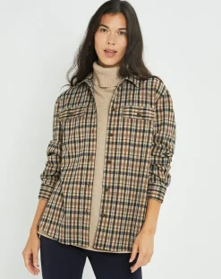 Lauren Vidal Chemises|Surchemise Leoni à carreaux café