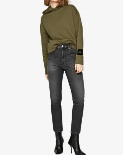 Pepe Jeans Pulls|Sweat à capuche Patch kaki