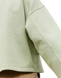 Marc O'Polo Sweats|Sweat Col Rond Crop Coton Bio vert clair