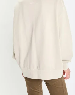 Marc O'Polo Pulls|Sweat col roulé molletonné écru