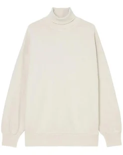 Marc O'Polo Pulls|Sweat col roulé molletonné écru