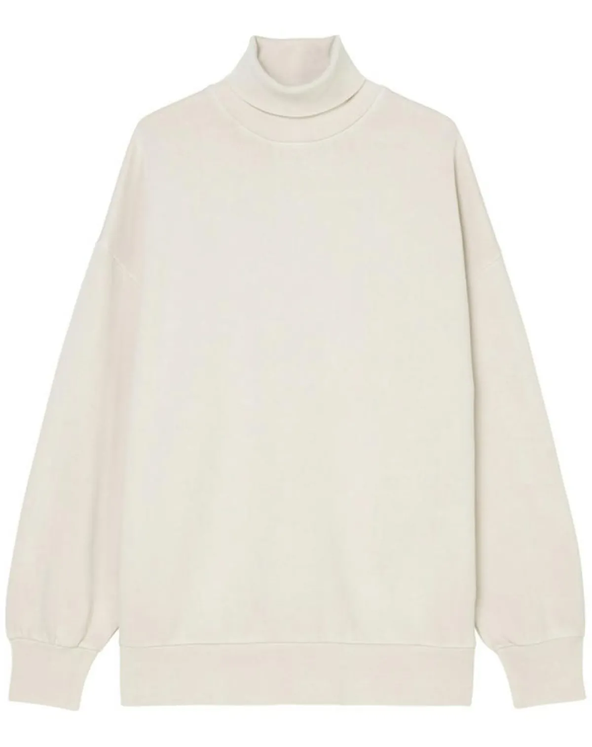 Marc O'Polo Pulls|Sweat col roulé molletonné écru
