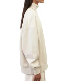 Marc O'Polo Pulls|Sweat col roulé molletonné écru