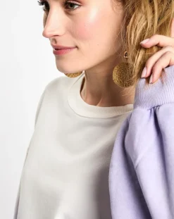 Esprit Pulls|Sweat cr ml dip dye blanc/violet