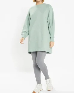 Galeries Lafayette Sweats|Sweat droit et long en Coton Lenny vert clair