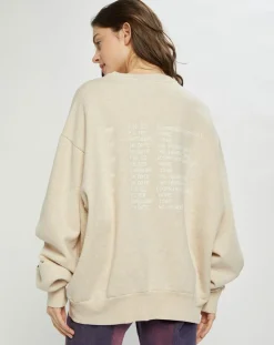 Acne Studios Pulls|Sweat Fa-Ux imprimé beige/violet